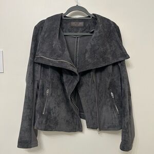 Blank NYC Women's Gray Suede Jacket